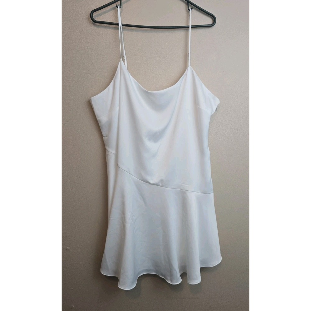 Abercrombie & Fitch Slip Dress Spaghetti Straps Size XL White - Picture 2 of 5